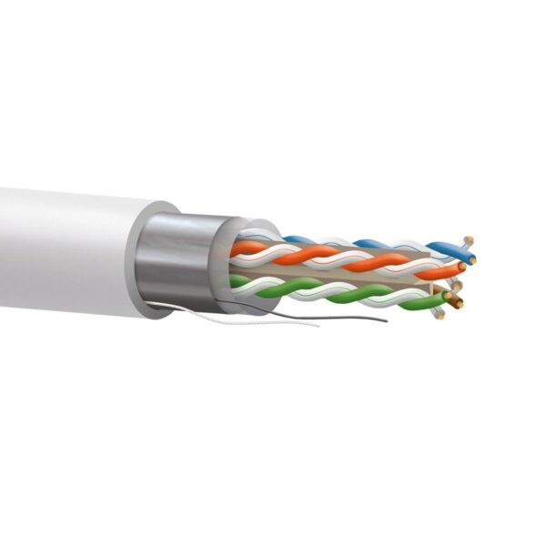 KEYNET SYSTEMS - Cable Cat6 F/UTP BC 23AWG CPR-Dca s2,d2,a2 LSZH, blanco carrete (En caja) - Imagen 2