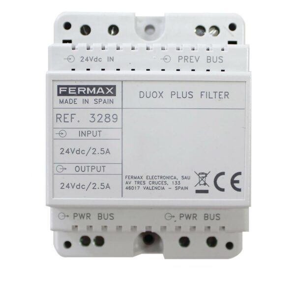 FERMAX - Filtro DUOX PLUS 24VDC carril DIN-4 - Imagen 3