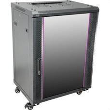 KEYNET SYSTEMS - Armario rack pared 15U montado a suelo puerta cristal carga 60kg 600x450mm