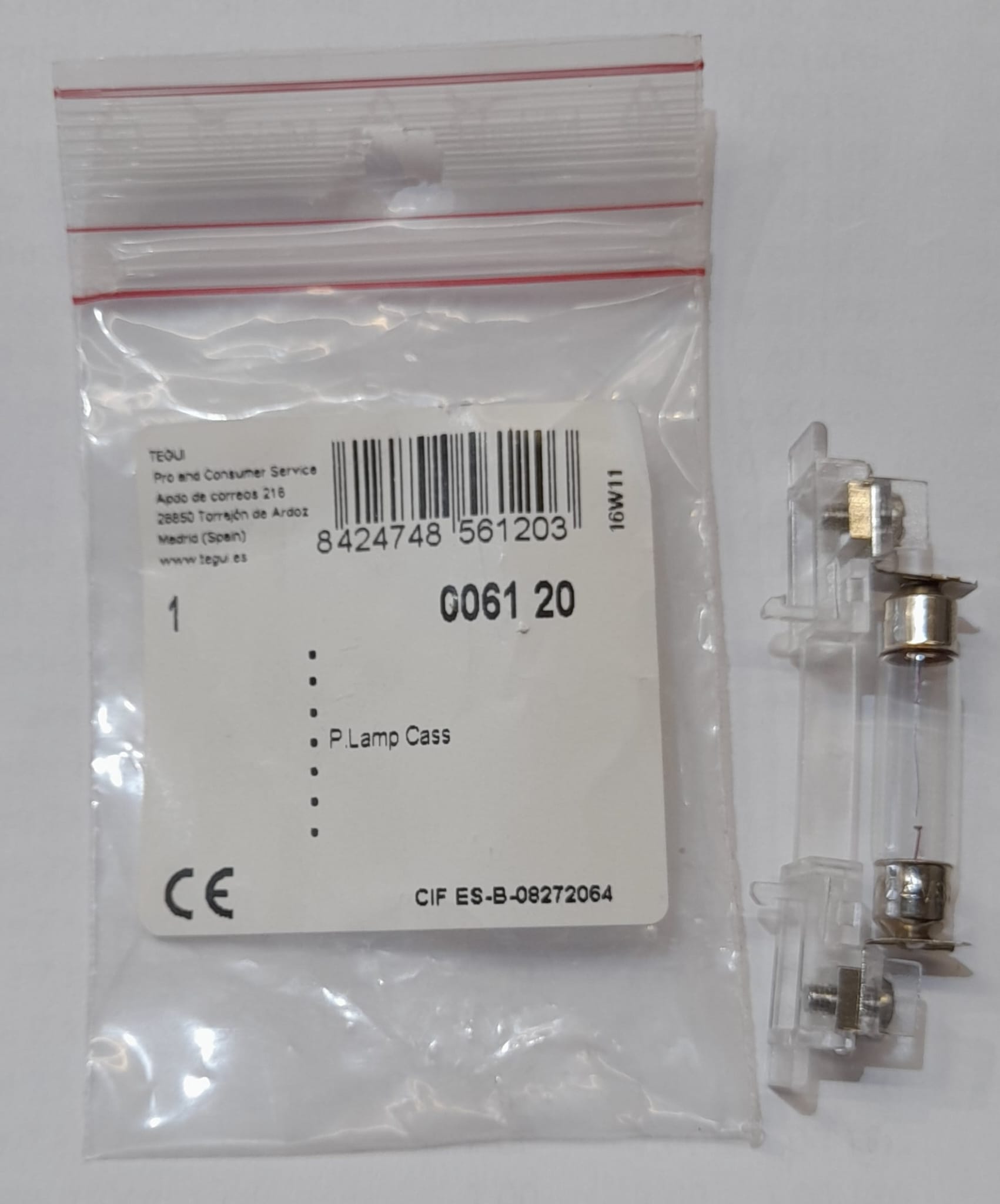 TEGUI - Conjunto portalámparas casette pulsador