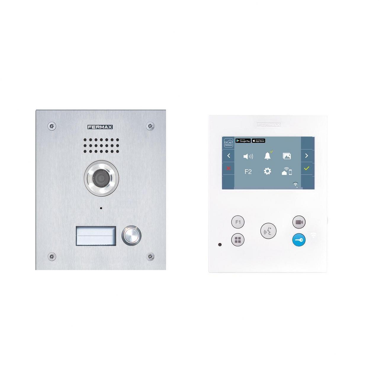 FERMAX - Kit video placa MARINE y monitor VEO-XS WIFI DUOX PLUS 1L con pantalla 4,3? en plástico ABS de alto impacto - Imagen 2