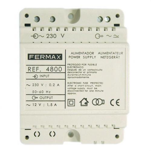 FERMAX - Alimentador 12VAC/1,5A DIN4 - Imagen 3