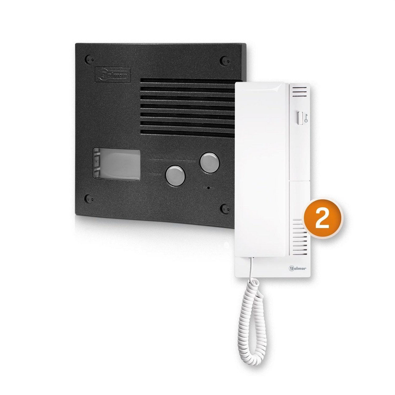 GOLMAR - Kit audio K-202 2 viviendas grafito - Imagen 2