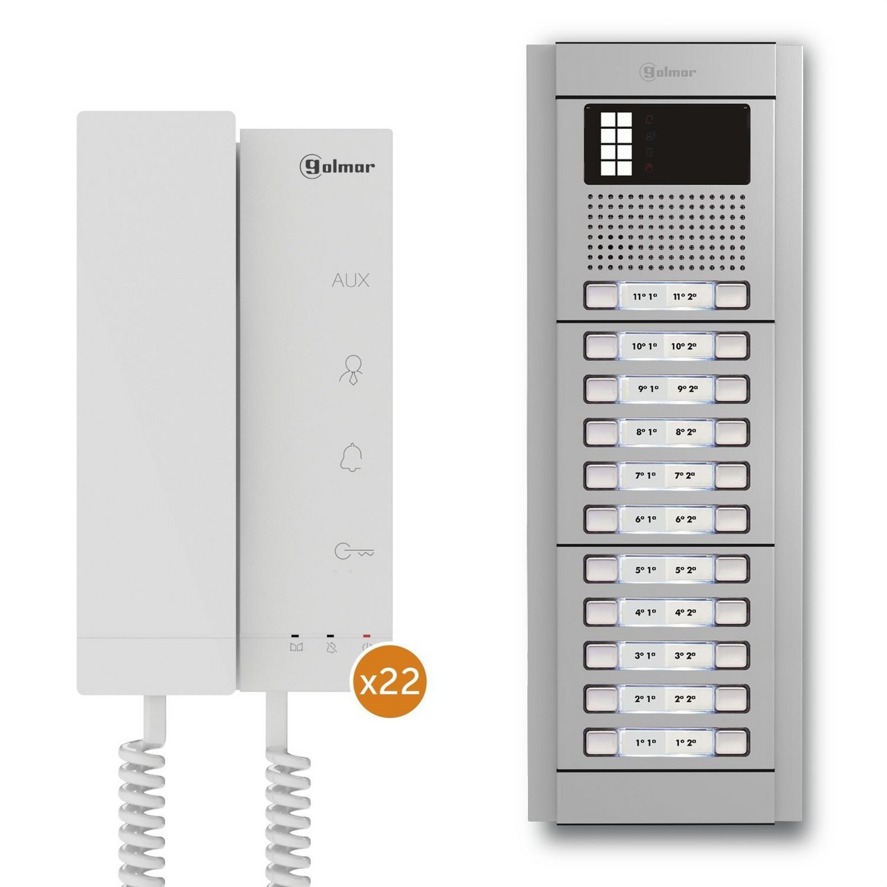 GOLMAR - Kit edificio audio N4222/T-ART 22P - Imagen 2