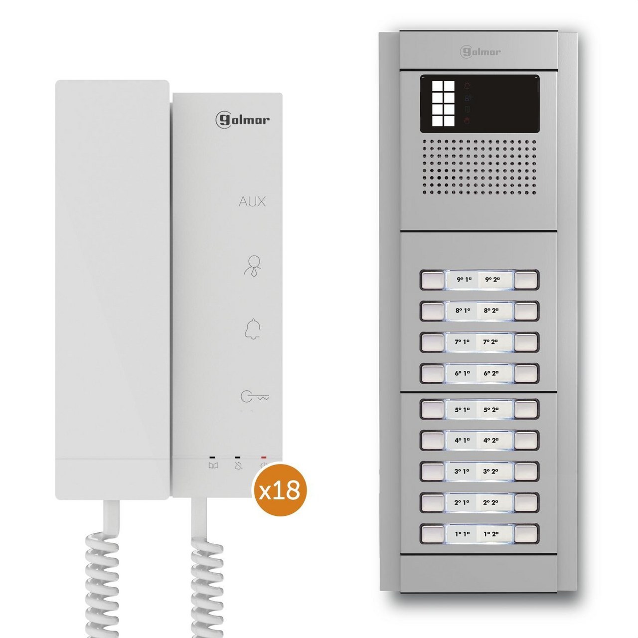 GOLMAR - Kit edificio audio N4218/T-ART 18P - Imagen 2