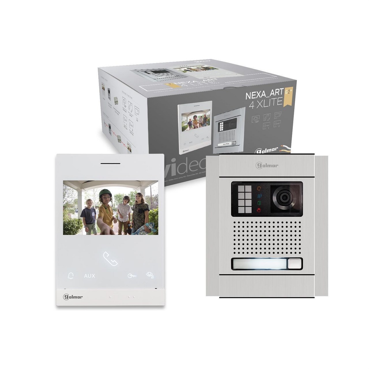 GOLMAR - Kit videoportero Nexa N5110/ART 4 XLITE 1P con tecnología 2 hilos - Imagen 2