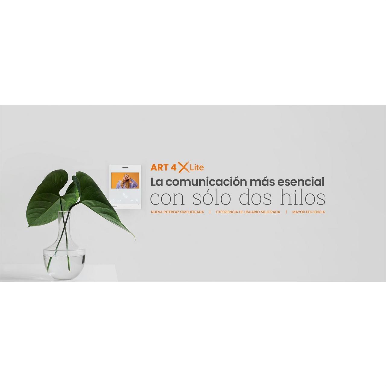 GOLMAR - Monitor 4.3" ART 4 XLITE/G2+ instalación digital "G2+" de 2 hilos no polarizados carcasa fabricada en plástico ABS color blanco - Imagen 2