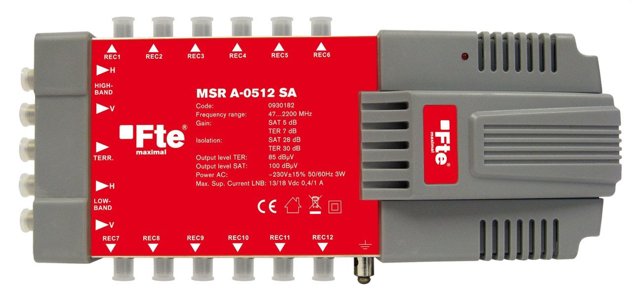 FTE-MAXIMAL - Multiconmutador 4xSAT+TER MSR A0512 SA - Imagen 3