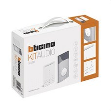 BTICINO - Kit audio 1 vivienda 2 hilos, placa LÍNEA 3000 y teléfono Classe 100