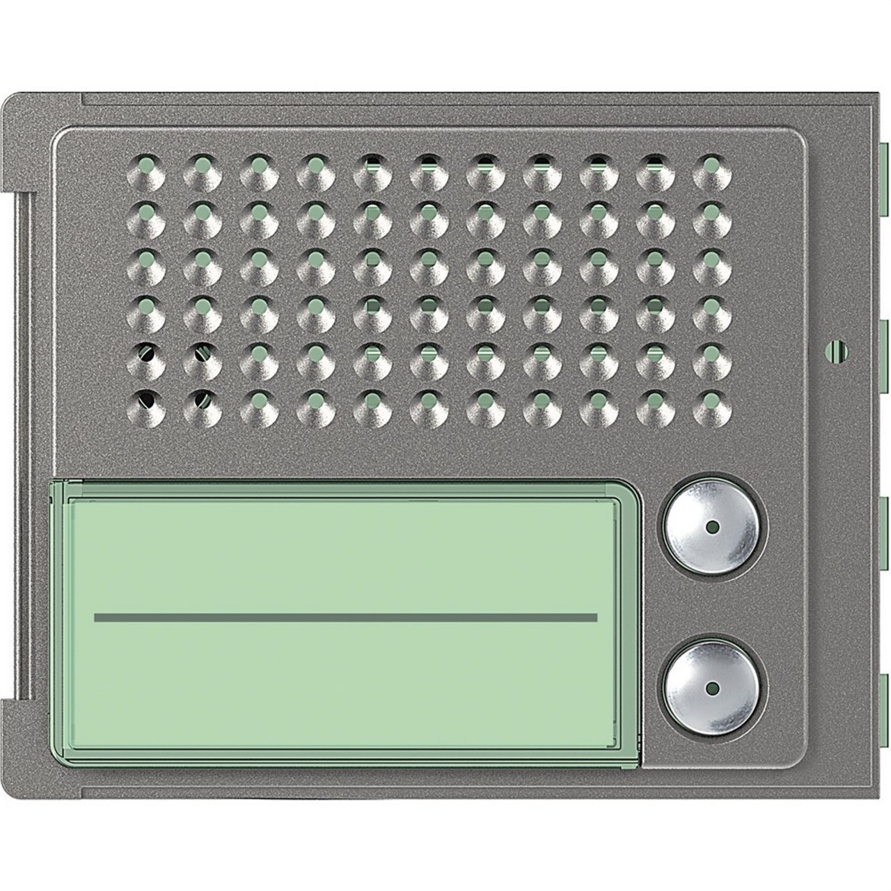 BTICINO - Placa frontal audio basico 2 pulsadores 1 columna acabado Robur - Imagen 2