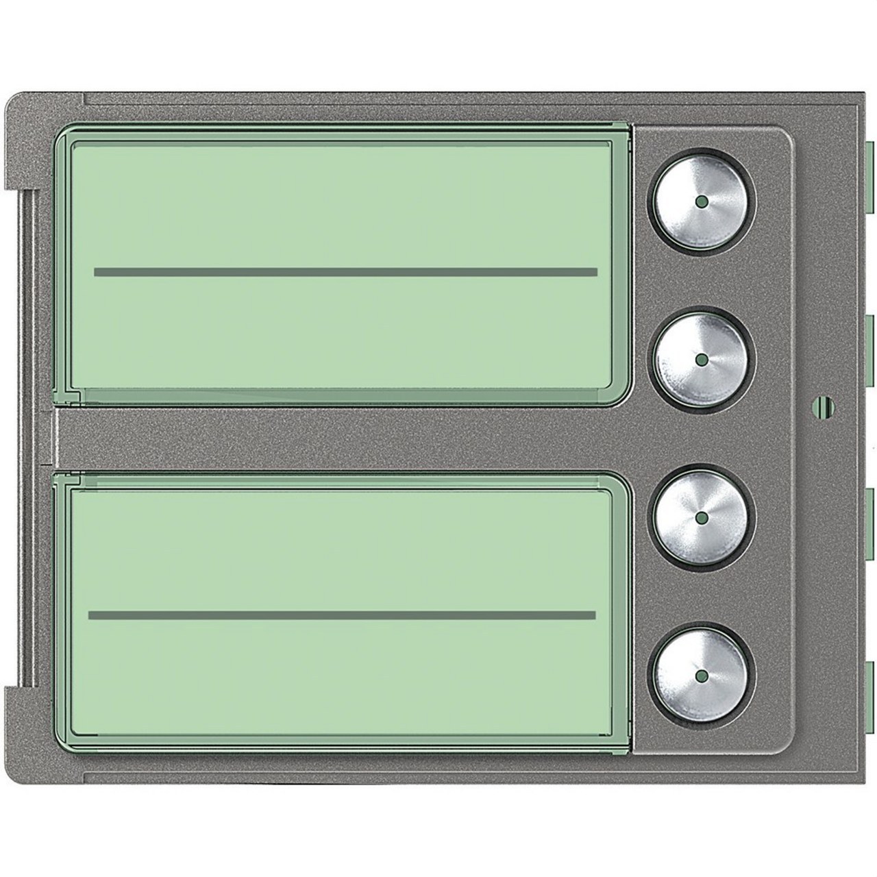 BTICINO - Placa frontal pulsador 4 pulsadores 1 columna acabado Robur - Imagen 2