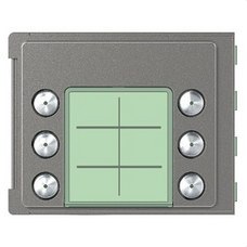 BTICINO - Placa frontal pulsador 6 pulsadores 2 columnas acabado Robur