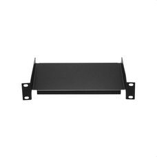 KEYNET SYSTEMS - Bandeja fija 10" 1U fibra optica 160mm sujecion frontal negra