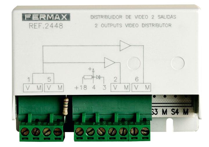 FERMAX - Distribuidor video para 2 monitores 2/4 salidas - Imagen 2