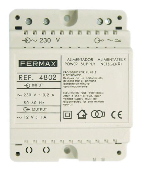 FERMAX - Alimentador DIN 4 12V AC/1A - Imagen 2