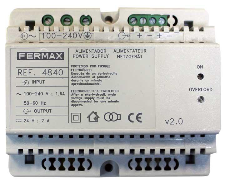 FERMAX - Alimentador DIN-6 100-240VAC/24VDC-2A - Imagen 2
