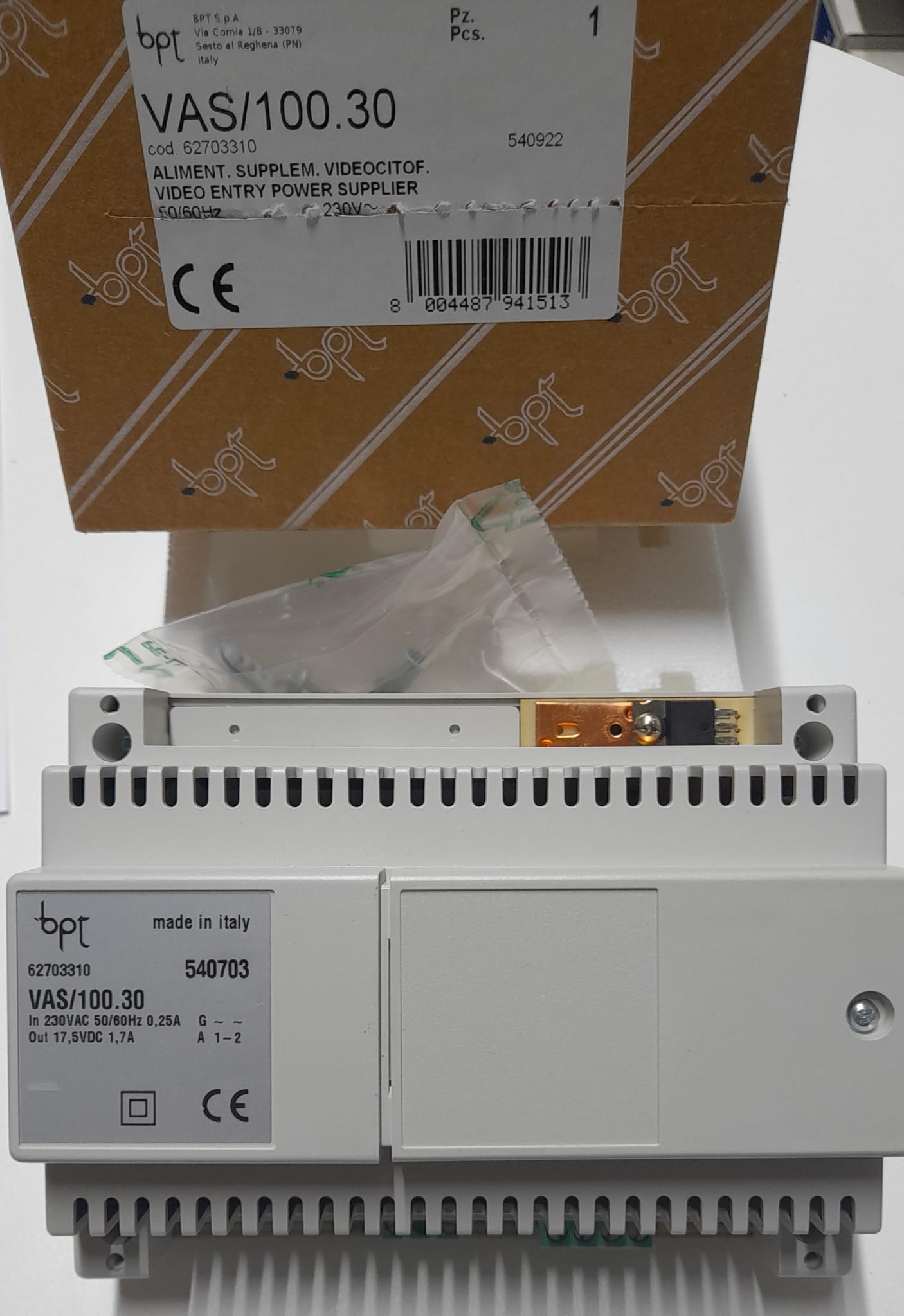 BPT - VAS/100.30-230V POWER SUPPLIER