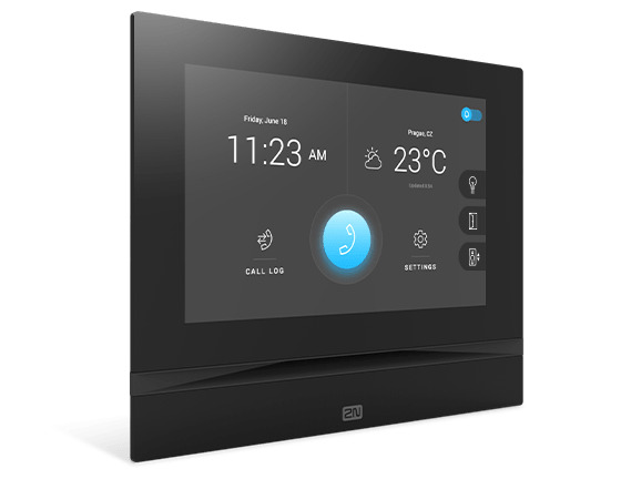 2N - 2N® Indoor View, Black (requires flush box 91378800 or desk stand 91378802 for an installation)