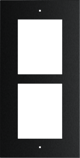 2N - 2N® IP Verso - Frame for flush installation, 2 modules - black (must be together with 9155015)