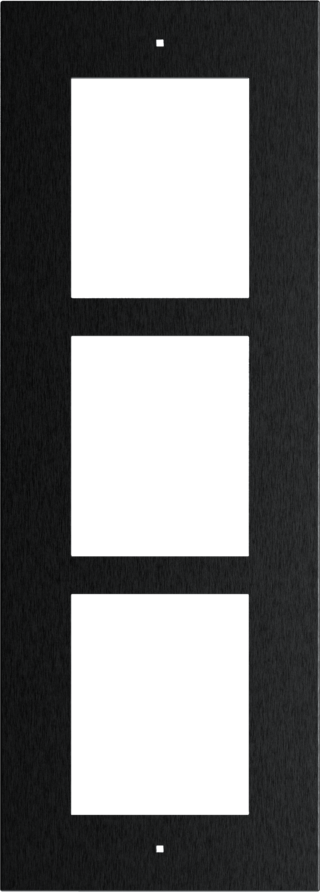 2N - 2N® IP Verso - Frame for flush installation, 3 modules - black (must be together with 9155016)