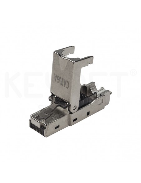 KEYNET SYSTEMS - Conector RJ45 Cat6-6A FTP montaje sin herramienta 23AWG rig/flex 30µ" - Imagen 2