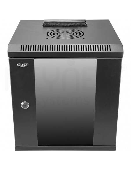 KEYNET SYSTEMS - Rack 10" pared 6Ux312x300mm incluye bandeja + panel 12 puertos vacío - Imagen 3