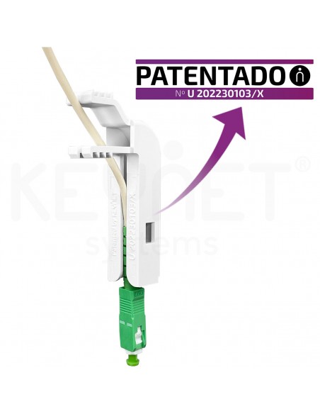 KEYNET SYSTEMS - Adaptador 90º con fijación para mecanismos Keystone. Incluye adaptador SC/APC antipolvo - Imagen 3