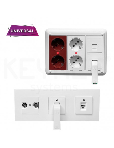 KEYNET SYSTEMS - Adaptador 90º con fijación para mecanismos Keystone. Incluye adaptador SC/APC antipolvo - Imagen 4