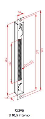 O&C - PASACABLE 290 MM, EMPOTRAR - Imagen 2