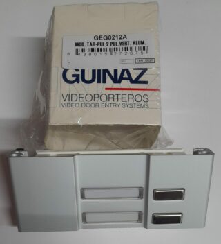 GUINAZ - Modulo tarjetero 2 pulsador vertical Aluminio