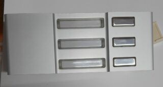 GUINAZ - Módulo digital 3 pulsadores vertical Aluminio