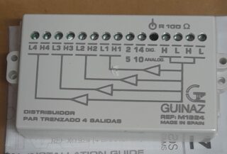GUINAZ - Distribuidor video para par trenzado 4 derivaciones