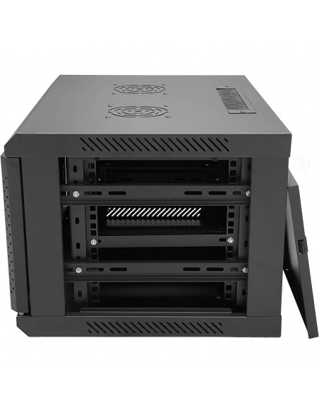 KEYNET SYSTEMS - Rack 6U montado 600x450x350mm pared accesos antipolvo 60kg - Imagen 6
