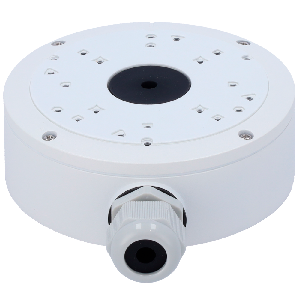 SAFIRE - Caja de conexiones Safire Smart Para cámaras domo. Apto para uso exterior IP66. Instalación en techo o pared. Diámetro de la base 117.9 mm.Pasador de cables.46.5 (Al) x 117.9 (Ø) mm - Imagen 2