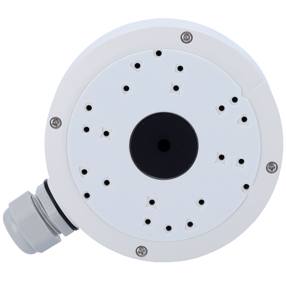 SAFIRE - Caja de conexiones Safire Smart Para cámaras domo. Apto para uso exterior IP66. Instalación en techo o pared. Diámetro de la base 117.9 mm.Pasador de cables.46.5 (Al) x 117.9 (Ø) mm - Imagen 3