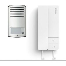 TEGUI - Kit audio 1 vivienda 2 hilos, placa LÍNEA 2000 y un teléfono SERIE 8