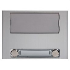 TEGUI - Módulo señalización 1 ventana +2 pulsadores +2 columnas anodizado