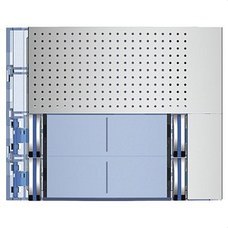 BTICINO - Placa frontal audio basico 4 pulsadores 2 columnas acabado Allmetal