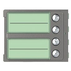 BTICINO - Placa frontal pulsador 4 pulsadores 1 columna acabado Robur