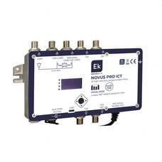 EKSELANS BY ITS - Amplificador 32 filtros UHF ultraselectivos 1 entrada UHF (G>60dB)/ 1 entrada UHF con previo interno (G>70dB)/ 1 entrada UHF (G>60dB) configurable para DAB/1 entrada FM (G>28dB)/ 1 entrada SAT (G>35dB) alimentación previos (12V/24V)