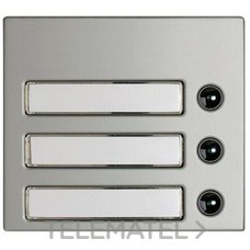 BTICINO - Frontal 3 pulsadores 1 columna aluminio SFERA