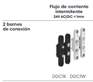 O&C - Contacto Puertas 24V NEGRO 70mm