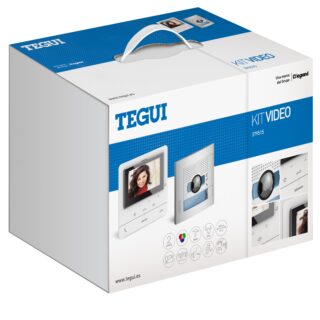 TEGUI - Kit vídeo 1 vivienda 2 hilos, placa SFERA NEW HQ y monitor Classe 100 avanzado