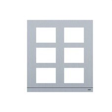 NIESSEN - Placa de calle 6 módulos tamaño 2/3 aluminio