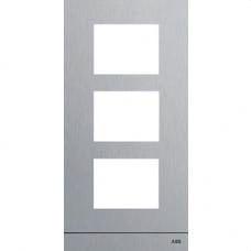 NIESSEN - Placa de calle 3 módulos tamaño 1/3 acero inoxidable