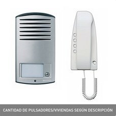 BTICINO - Kit audio 1 vivienda 2 hilos, placa LÍNEA 2000 y teléfono SPRINT