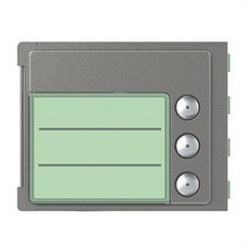 BTICINO - Placa frontal pulsador 3 pulsadores 1 columna acabado Robur