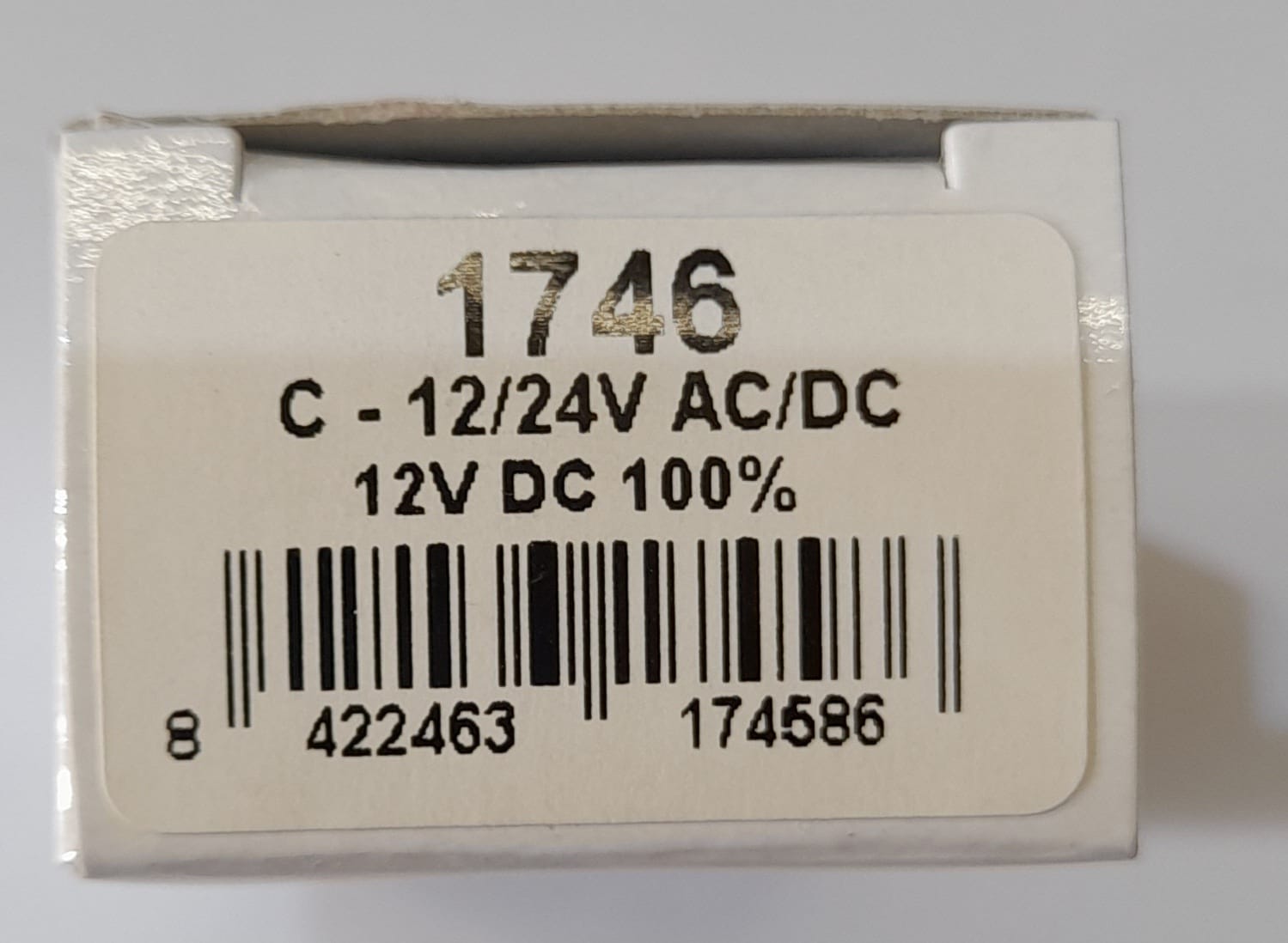 JIS - C.E. 1746 S/FR. / AUT.PALANCA - 12/24 VAC/DC 100% 12VDC - Imagen 2