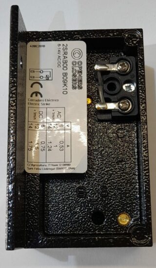 O&C - RIM - CERRADERO ELECTRICO ESTANDAR 6-14V AUTOMATICO INTERNO CAJA NEGRA 120MM