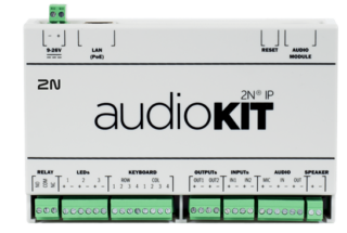 2N - 2N® IP Audio Kit - 1x LAN, PoE, teclado, hasta 16 botones, entrada/salida, registro GPIO, módulo de audio